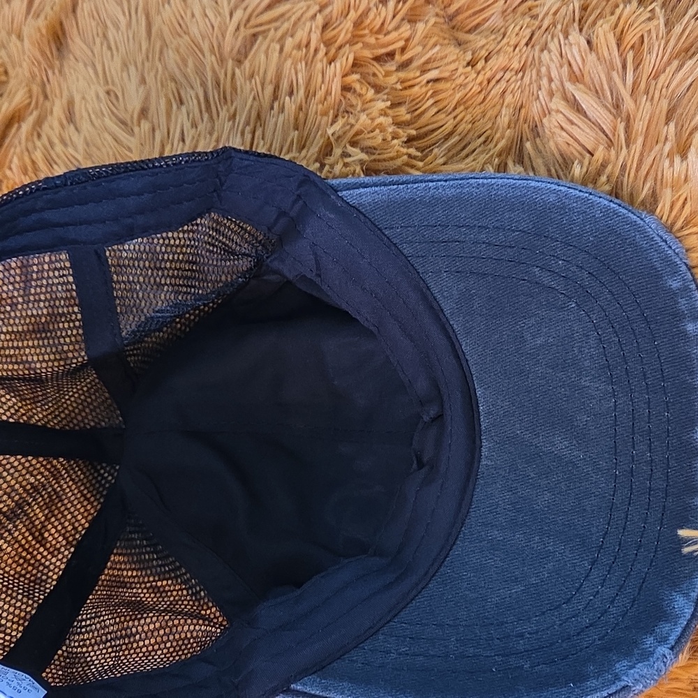 Distressed Denim Gray Dog Mom Cap - Picture 2 of 5